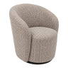 Fauteuil d'appoint pivotant en tissu et aspect cuir - Luka