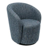 Fauteuil d'appoint pivotant en tissu et aspect cuir - Luka
