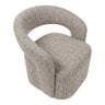 Fauteuil d'appoint pivotant en tissu et aspect cuir - Liam