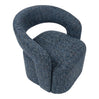 Fauteuil d'appoint pivotant en tissu et aspect cuir - Liam
