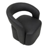 Fauteuil d'appoint pivotant en tissu et aspect cuir - Liam