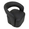 Fauteuil d'appoint pivotant en tissu et aspect cuir - Liam