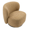 Fauteuil d'appoint pivotant en tissu et aspect cuir - Noah