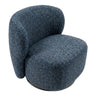 Fauteuil d'appoint pivotant en tissu et aspect cuir - Noah