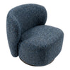 Fauteuil d'appoint pivotant en tissu et aspect cuir - Noah