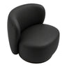 Fauteuil d'appoint pivotant en tissu et aspect cuir - Noah