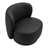 Fauteuil d'appoint pivotant en tissu et aspect cuir - Noah