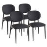 Ensemble de 4 chaises de salle à manger rembourrées aspect cuir - Gideon