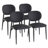 Ensemble de 4 chaises de salle à manger rembourrées aspect cuir - Gideon