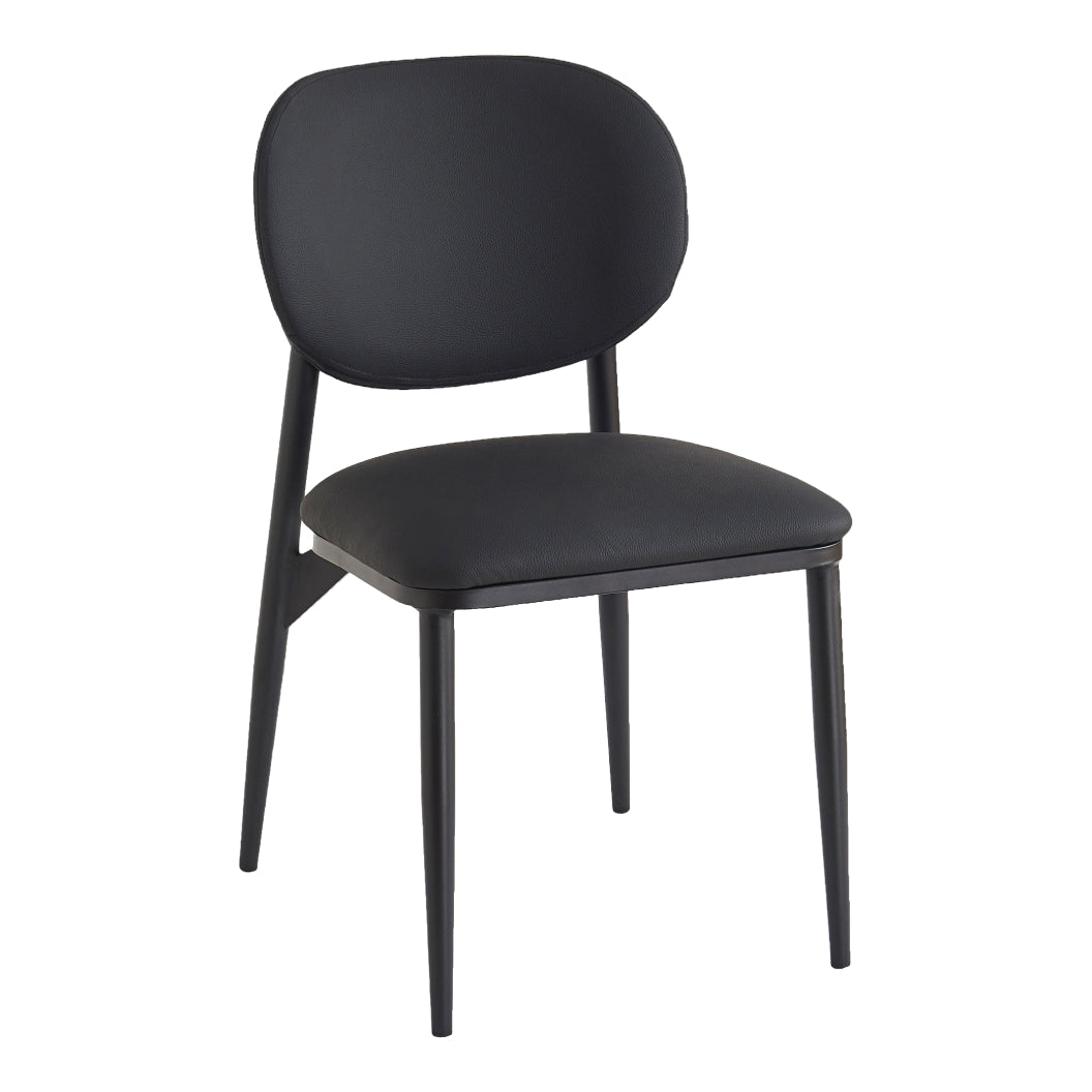 Ensemble de 4 chaises de salle à manger rembourrées aspect cuir - Gideon