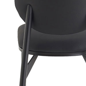 Ensemble de 4 chaises de salle à manger rembourrées aspect cuir - Gideon