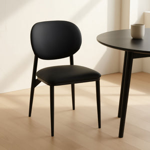 Ensemble de 4 chaises de salle à manger rembourrées aspect cuir - Gideon