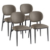 Ensemble de 4 chaises de salle à manger rembourrées aspect cuir - Gideon