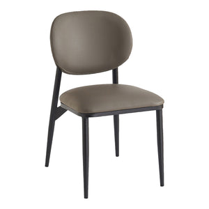 Ensemble de 4 chaises de salle à manger rembourrées aspect cuir - Gideon
