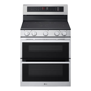 Cuisinière électrique four double 30 po, 7,3 pi³ Inox avec Convection ProBake®, WideView™ et Wi-Fi