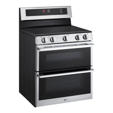 Cuisinière électrique four double 30 po, 7,3 pi³ Inox avec Convection ProBake®, WideView™ et Wi-Fi