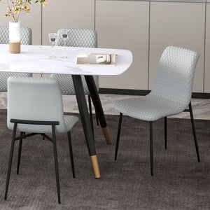 Chaise de salle à manger rembourrée aspect cuir - Brixx