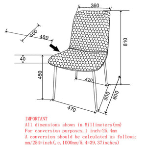 Chaise de salle à manger rembourrée aspect cuir - Brixx