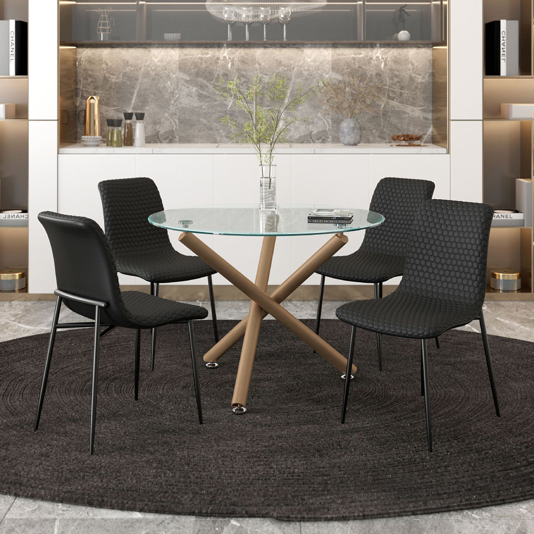Chaise de salle à manger rembourrée aspect cuir - Brixx