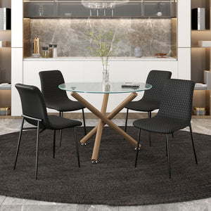 Chaise de salle à manger rembourrée aspect cuir - Brixx
