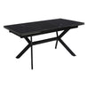 Table de salle à manger extensible en céramique sur verre trempé et métal - Percé