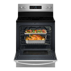 Cuisinière électrique 30 po, 5,3 pi³ Inox avec Éléments FlexHeat™, Air Fry sans préchauffage et Convection