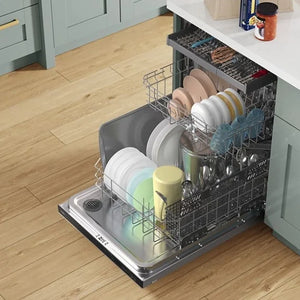 Lave-vaisselle encastrable 24 po, 47 dBA Inox 3 paniers avec Cycle par capteur et Filtration de l'eau
