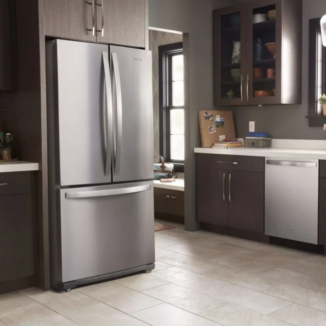 Réfrigérateur à portes françaises 30 po, 20 pi³ Inox avec Filtre à air FreshFlow™
