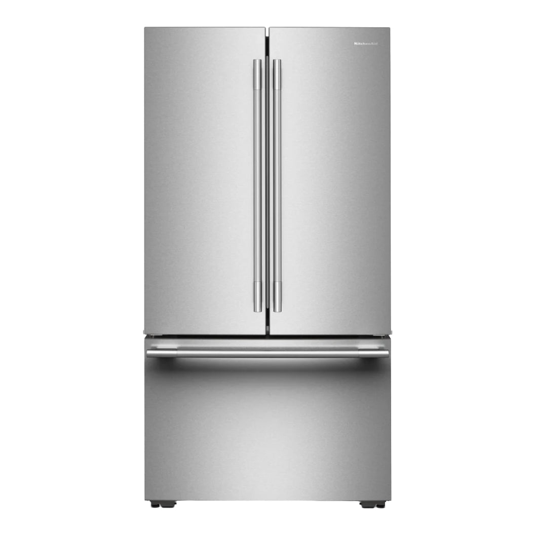 Réfrigérateur à portes françaises, profondeur comptoir 36 po, 24 pi³ Inox avec Distributeur d'eau interne et Machine à glaçons