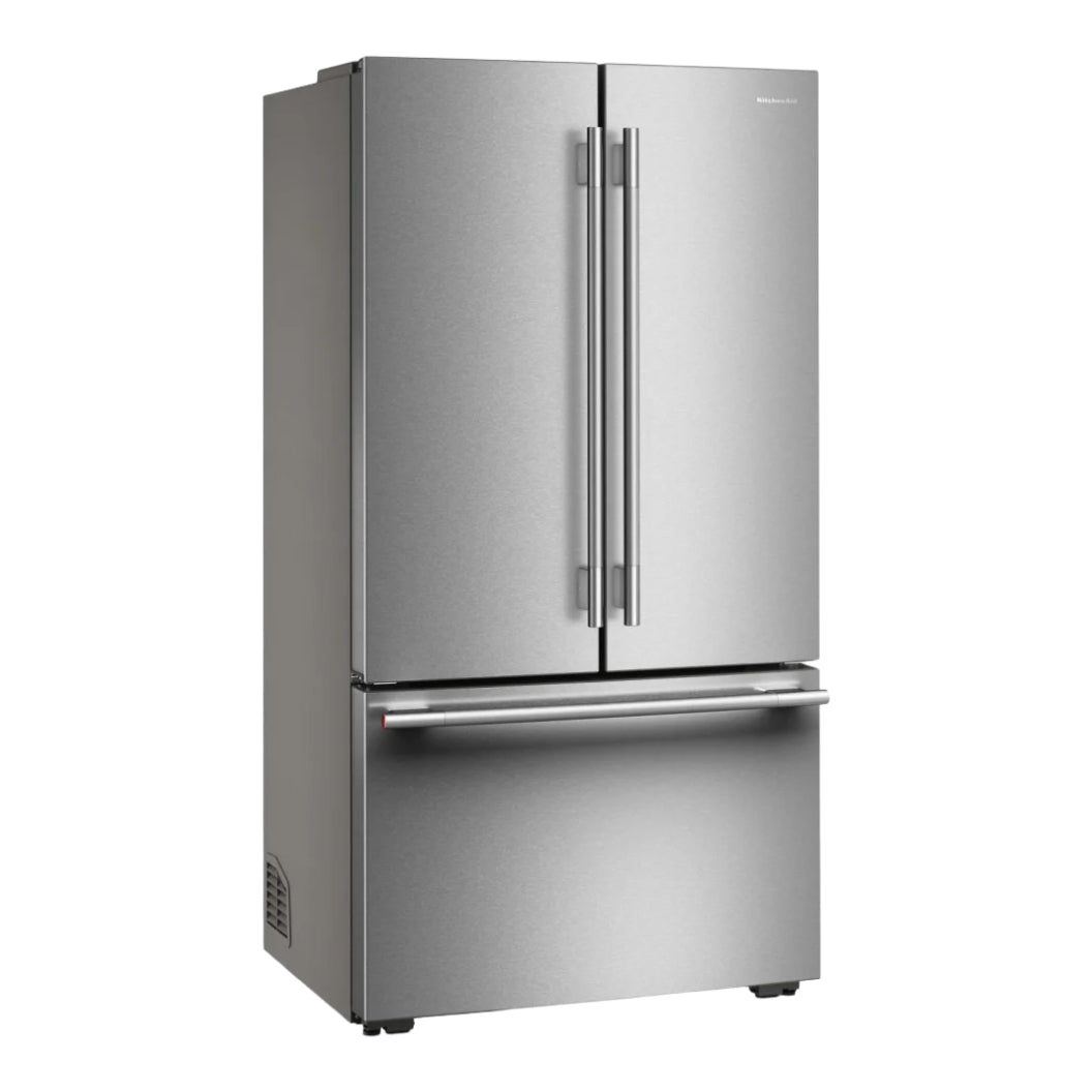 Réfrigérateur à portes françaises, profondeur comptoir 36 po, 24 pi³ Inox avec Distributeur d'eau interne et Machine à glaçons