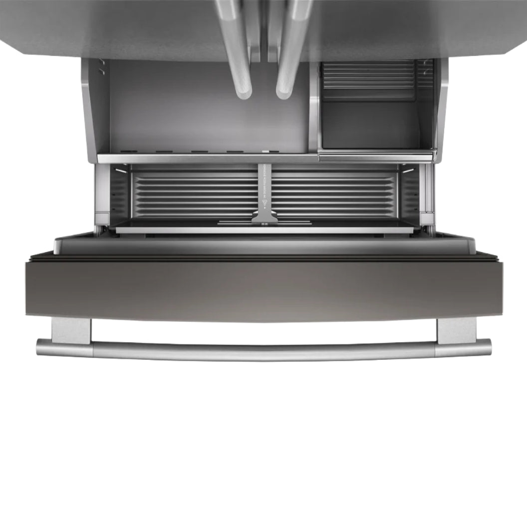 Réfrigérateur à portes françaises, profondeur comptoir 36 po, 24 pi³ Inox avec Distributeur d'eau interne et Machine à glaçons
