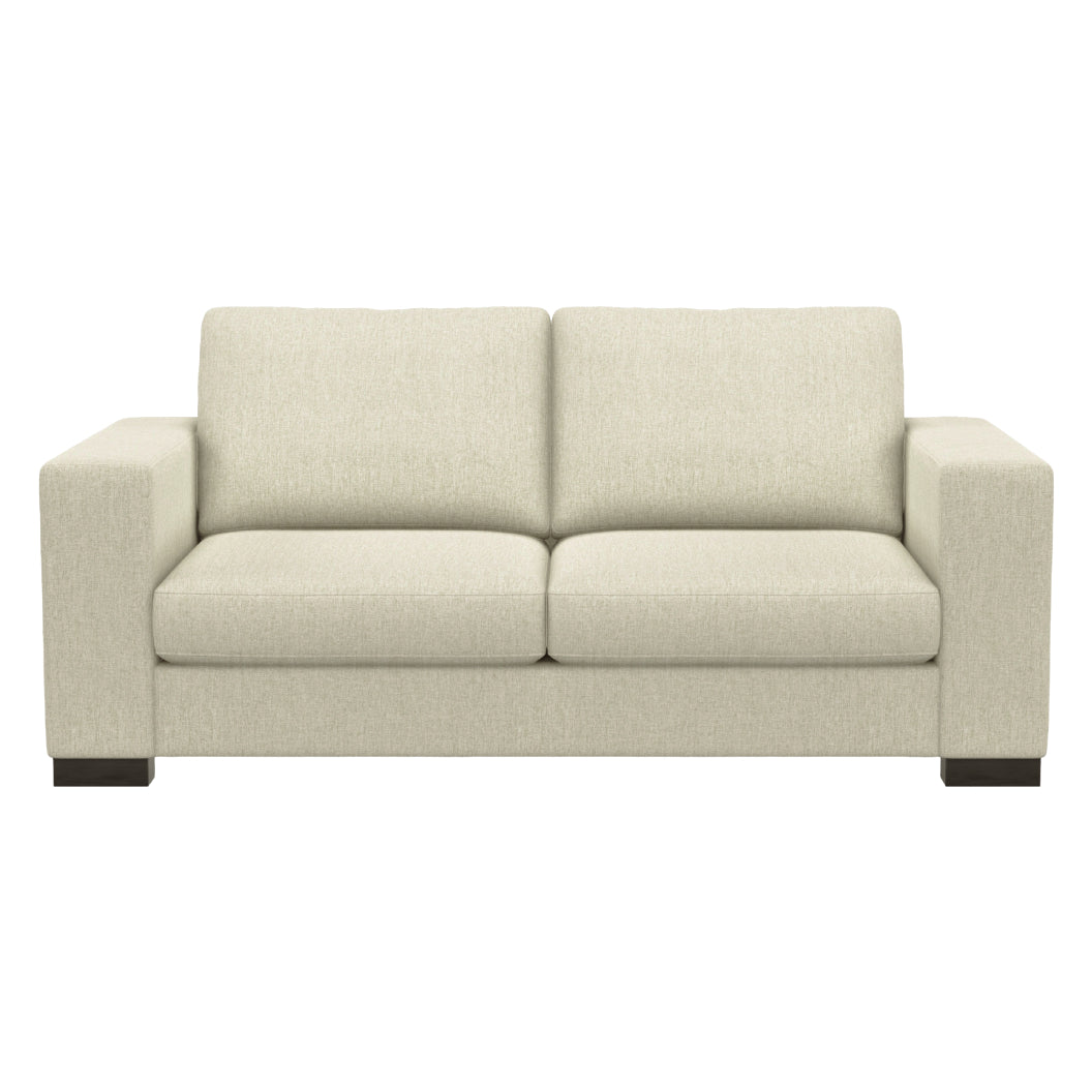 Causeuse stationnaire en tissu beige - Tennyson