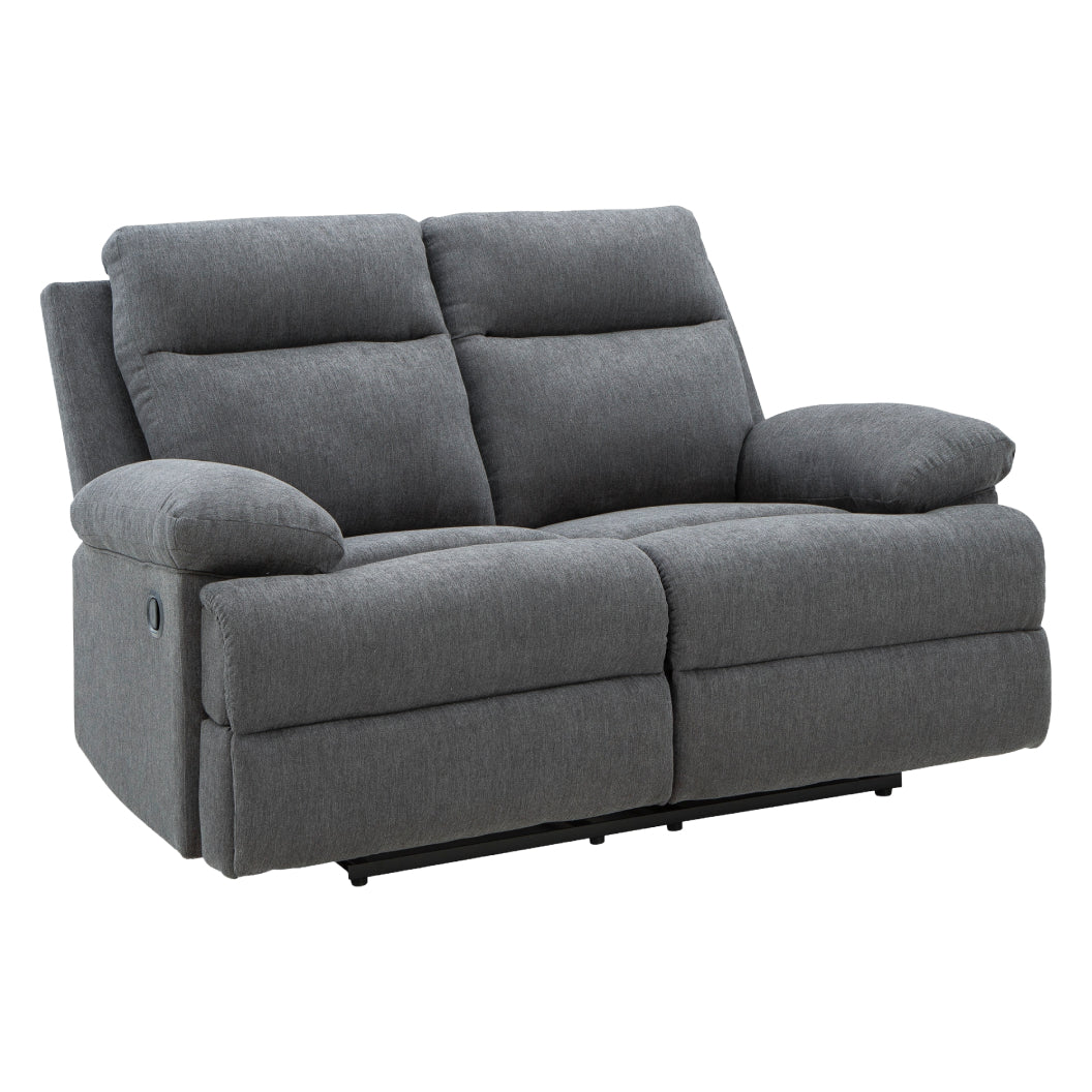 Causeuse inclinable en tissu chenille gris charcoal - Side-Swipe