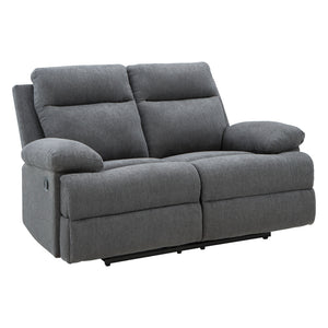 Causeuse inclinable en tissu chenille gris charcoal - Side-Swipe