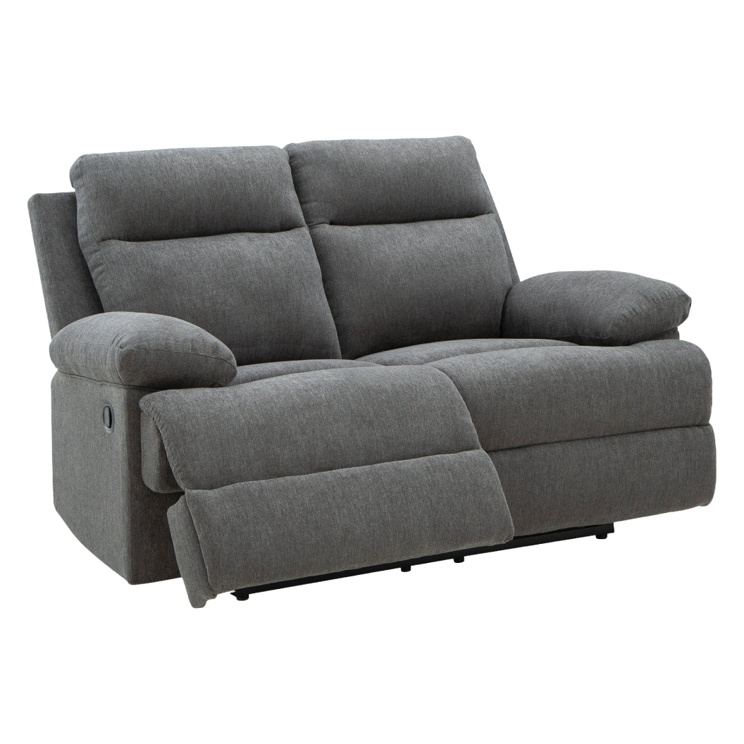 Causeuse inclinable en tissu chenille gris charcoal - Side-Swipe