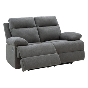 Causeuse inclinable en tissu chenille gris charcoal - Side-Swipe