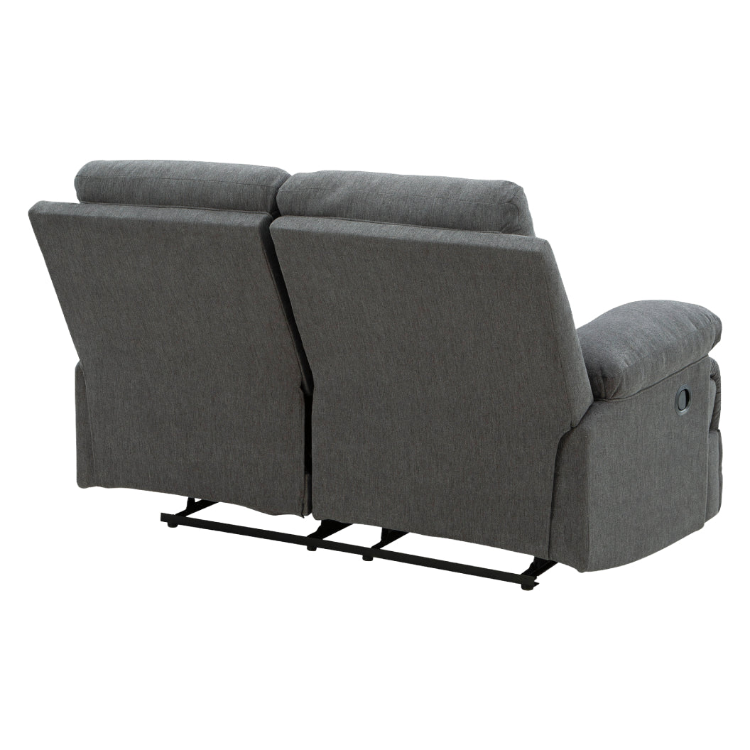 Causeuse inclinable en tissu chenille gris charcoal - Side-Swipe