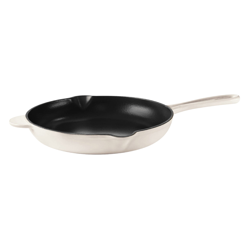 Poêle en fonte émaillée blanche 26 cm