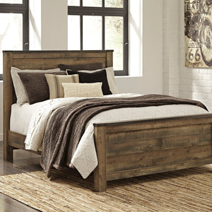 Lit complet en bois/placage brun Grand / Très grand - Trinell