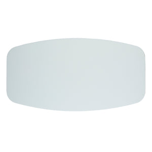 Table de salle à manger rectangulaire avec contour arrondi en verre - Hugo