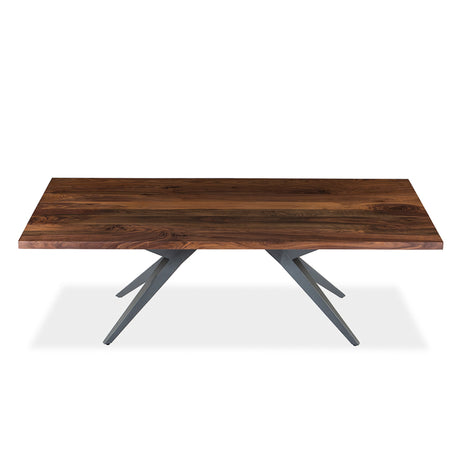 Table de salle à manger rectangulaire en bois noyer et métal - Jack