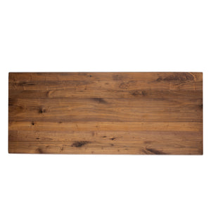 Table de salle à manger rectangulaire en bois noyer et métal - Jack