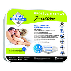Protège-matelas réversible & imperméable en 6 grandeurs - Fusion