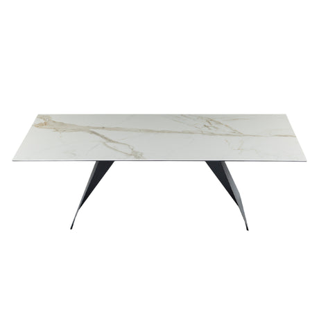 Table de salle à manger rectangulaire en céramique  - Hugo