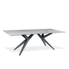 Table de salle à manger rectangulaire en céramique et métal - Jack