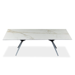 Table de salle à manger rectangulaire en céramique avec métal - Urby