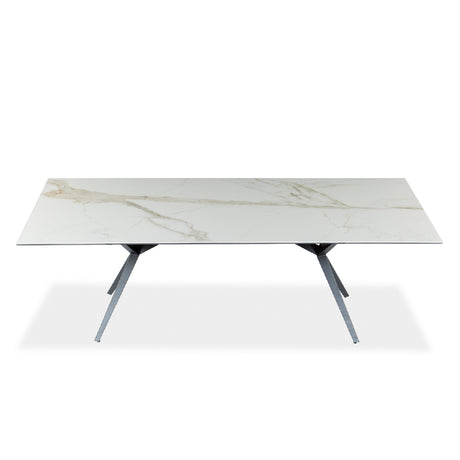 Table de salle à manger rectangulaire en céramique avec métal - Urby