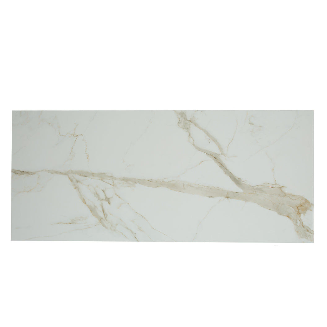 Table de salle à manger rectangulaire en céramique avec métal - Urby