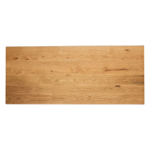 Table de salle à manger rectangulaire en chêne blanc naturel - Hugo