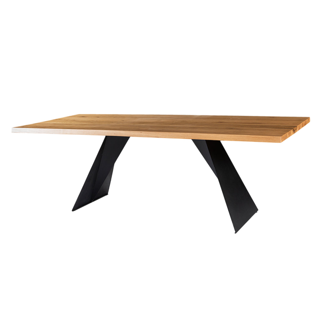 Table de salle à manger rectangulaire en chêne blanc naturel - Hugo